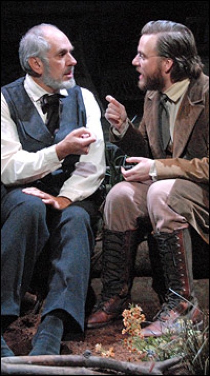 as Alfred Russell Wallace in <i>Trumpery</i> with Michael Cristofer<br />Photo: Doug Hamilton